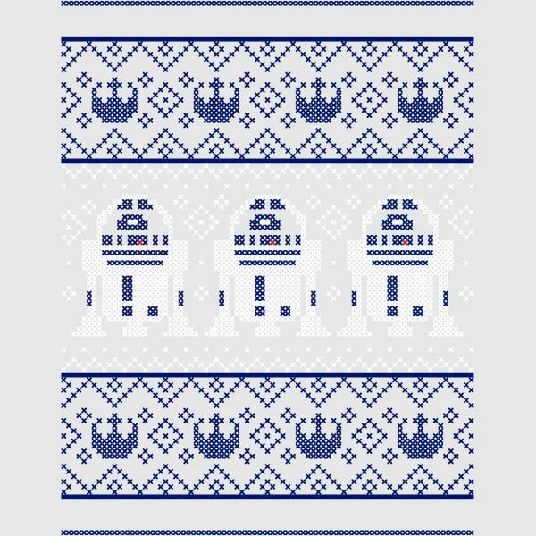 Star Wars R2-D2 Knit Women's Christmas T-Shirt - Grey 4 Star Wars R2-D2 Knit Women's Christmas T-Shirt - Grey - Image 2