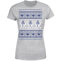 Star Wars R2-D2 Knit Women's Christmas T-Shirt - Grey 11 Star Wars R2-D2 Knit Women's Christmas T-Shirt - Grey -Cheap Christmas Franchises Store 11964600 2084627063019367