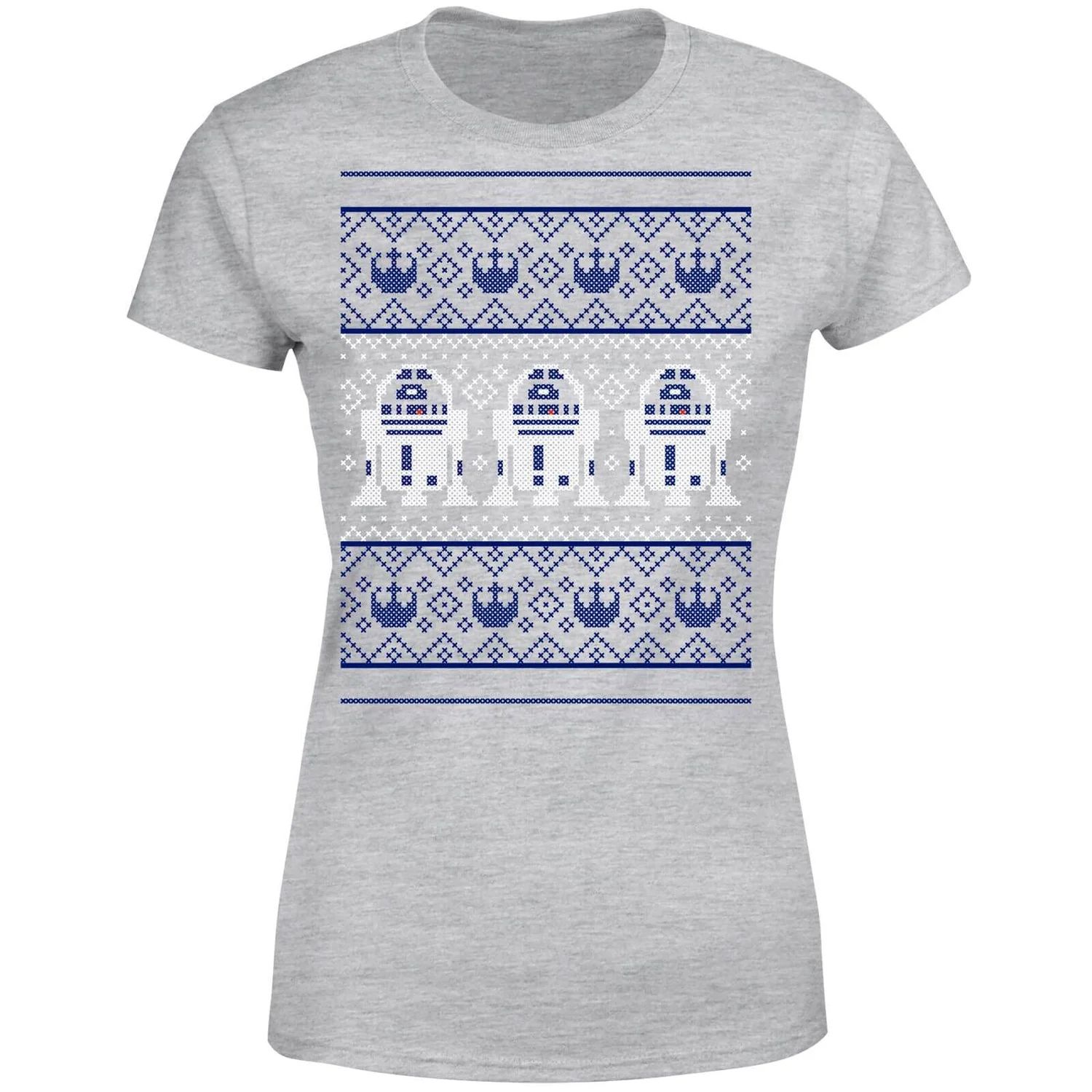 Star Wars R2-D2 Knit Women's Christmas T-Shirt - Grey 7 Star Wars R2-D2 Knit Women's Christmas T-Shirt - Grey - Image 5
