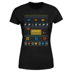 Friends Sofa Knit Women's Christmas T-Shirt - Black 11 Friends Sofa Knit Women's Christmas T-Shirt - Black -Cheap Christmas Franchises Store 11964685 1834627067503914