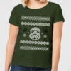 Star Wars Stormtrooper Knit Women's Christmas T-Shirt - Forest Green -Cheap Christmas Franchises Store 11964695 1694627067640177