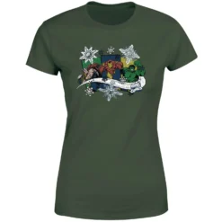 Marvel Thor Iron Man Hulk Snowflake Women's Christmas T-Shirt - Forest Green 11 Marvel Thor Iron Man Hulk Snowflake Women's Christmas T-Shirt - Forest Green -Cheap Christmas Franchises Store 11964712 1004627069143216