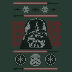 Star Wars Darth Vader Face Knit Women's Christmas T-Shirt - Forest Green 8 Star Wars Darth Vader Face Knit Women's Christmas T-Shirt - Forest Green -Cheap Christmas Franchises Store 11964756 1274627071145011