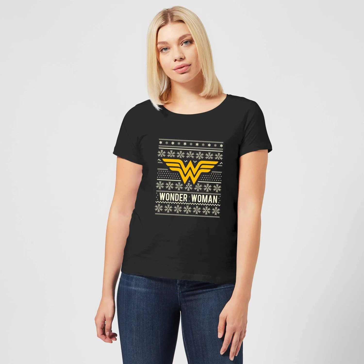 DC COMICS DC Wonder Woman Women's Christmas T-Shirt - Black 5 DC COMICS DC Wonder Woman Women's Christmas T-Shirt - Black - Image 3