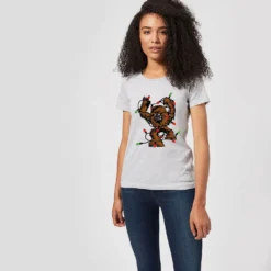 Star Wars Tangled Fairy Lights Chewbacca Women's Christmas T-Shirt - Grey 9 Star Wars Tangled Fairy Lights Chewbacca Women's Christmas T-Shirt - Grey -Cheap Christmas Franchises Store 11964803 8364627072886415