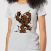 Star Wars Tangled Fairy Lights Chewbacca Women's Christmas T-Shirt - Grey -Cheap Christmas Franchises Store 11964803 9814627072721829