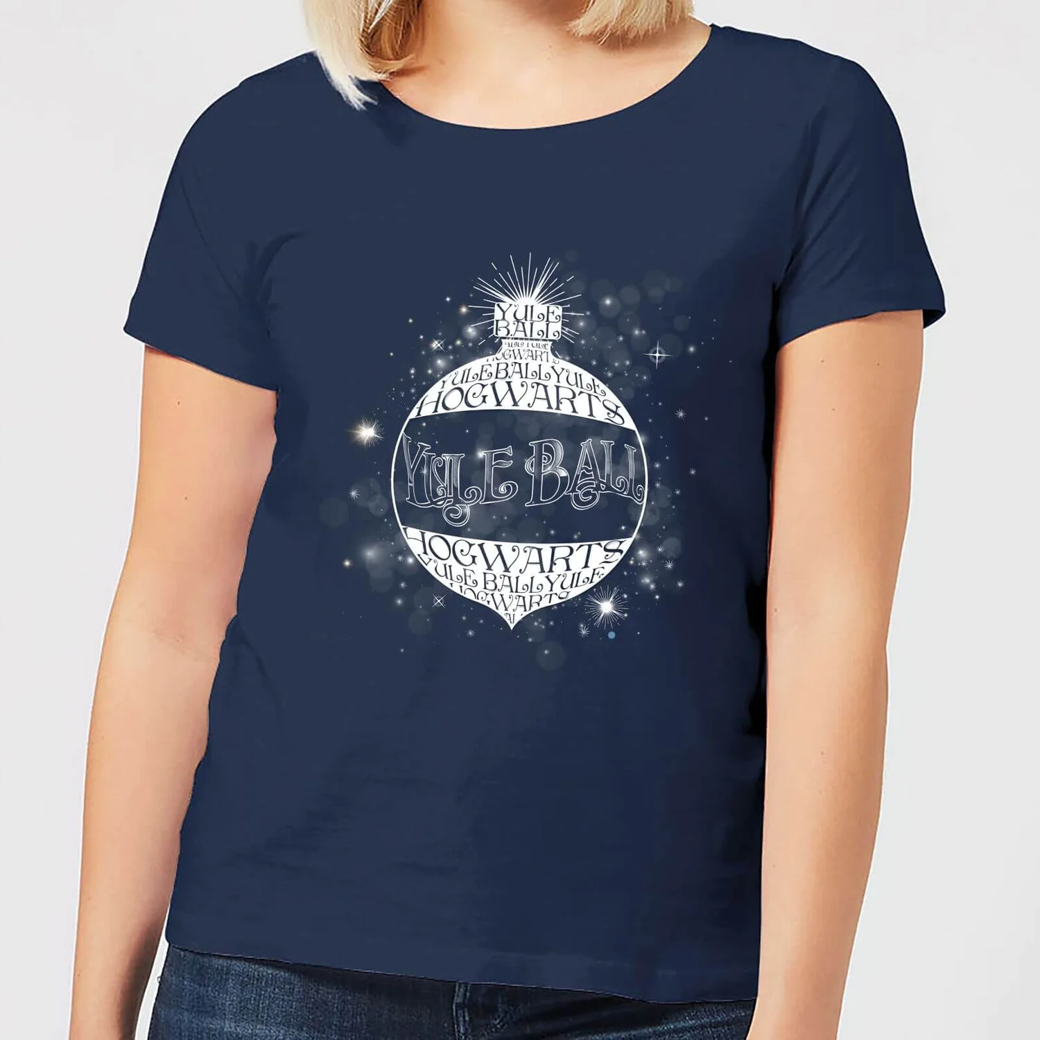 Harry Potter Yule Ball Baubel Women's Christmas T-Shirt - Navy 3 Harry Potter Yule Ball Baubel Women's Christmas T-Shirt - Navy