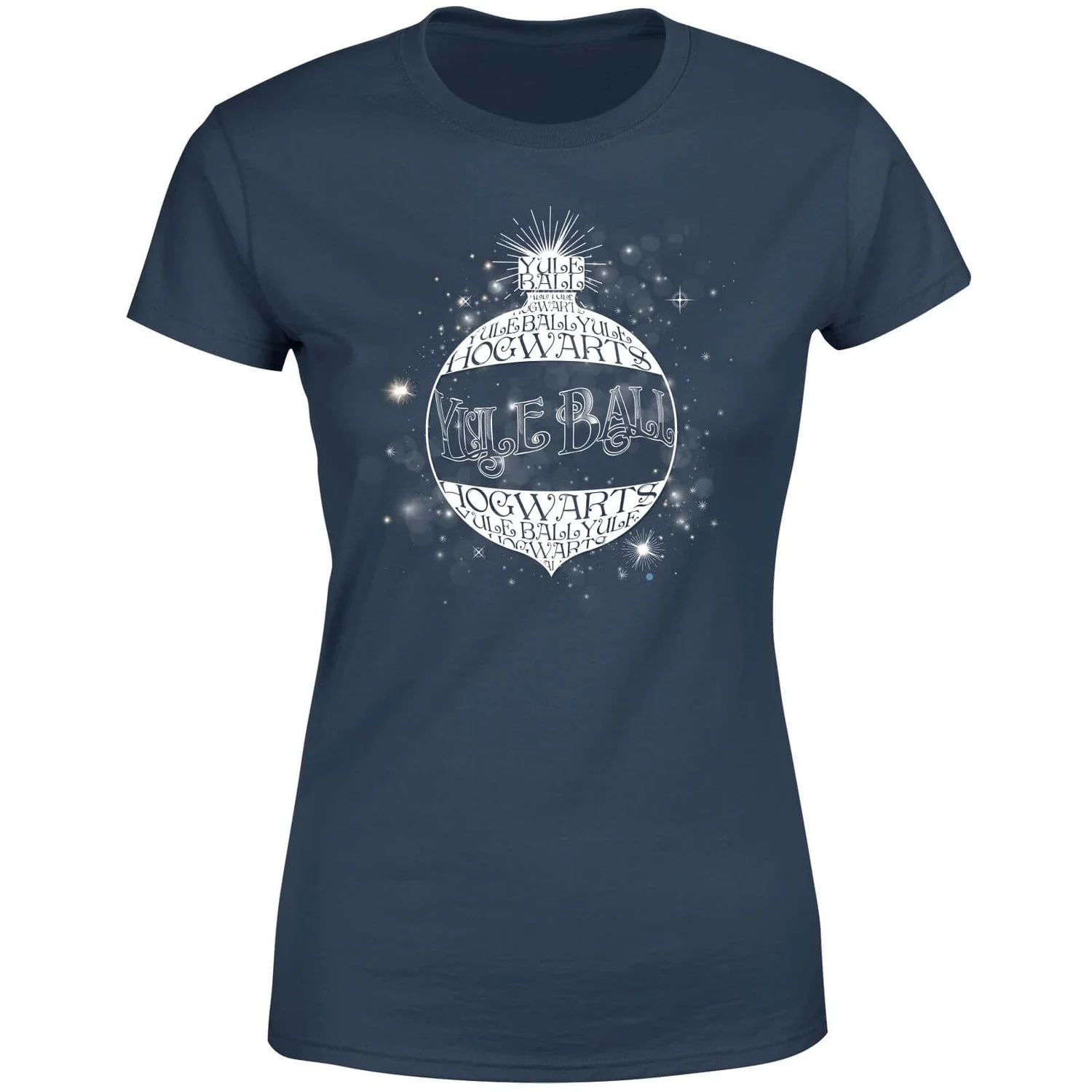 Harry Potter Yule Ball Baubel Women's Christmas T-Shirt - Navy 7 Harry Potter Yule Ball Baubel Women's Christmas T-Shirt - Navy - Image 5