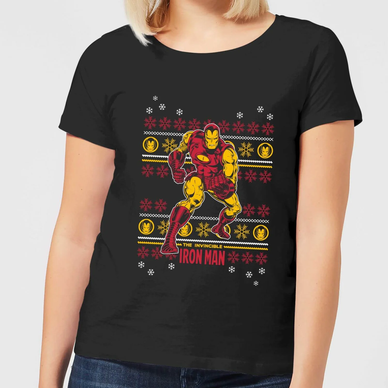 Marvel Iron Man Women's Christmas T-Shirt - Black 3 Marvel Iron Man Women's Christmas T-Shirt - Black