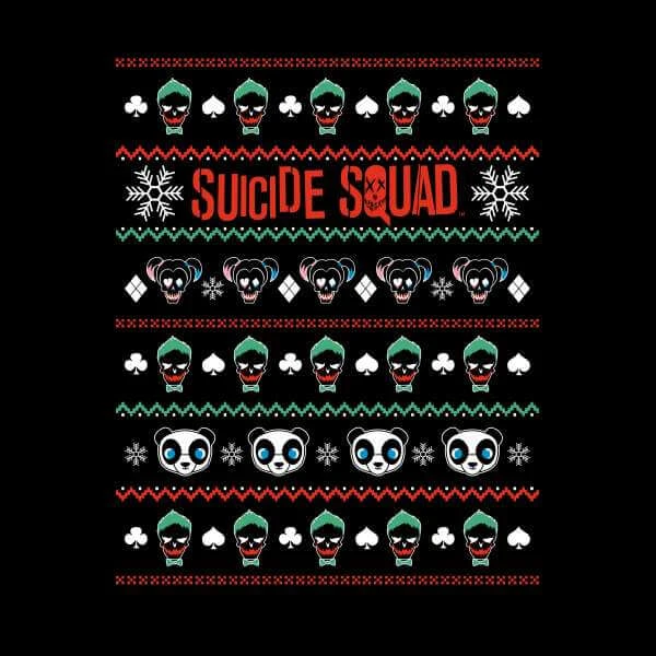 DC COMICS DC Suicide Squad Knit Pattern Women's Christmas Jumper - Black 3 DC COMICS DC Suicide Squad Knit Pattern Women's Christmas Jumper - Black