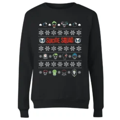 DC COMICS DC Suicide Squad Women's Christmas Jumper - Black -Cheap Christmas Franchises Store 11965298 4334627079066136