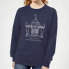 Disney Mary Poppins Carousel Sketch Women's Christmas Jumper - Navy -Cheap Christmas Franchises Store 11965338 1674627080813453