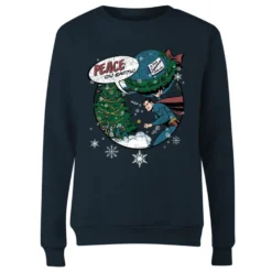 DC COMICS DC Superman Peace On Earth Women's Christmas Jumper - Navy 9 DC COMICS DC Superman Peace On Earth Women's Christmas Jumper - Navy -Cheap Christmas Franchises Store 11965584 8954627068541725