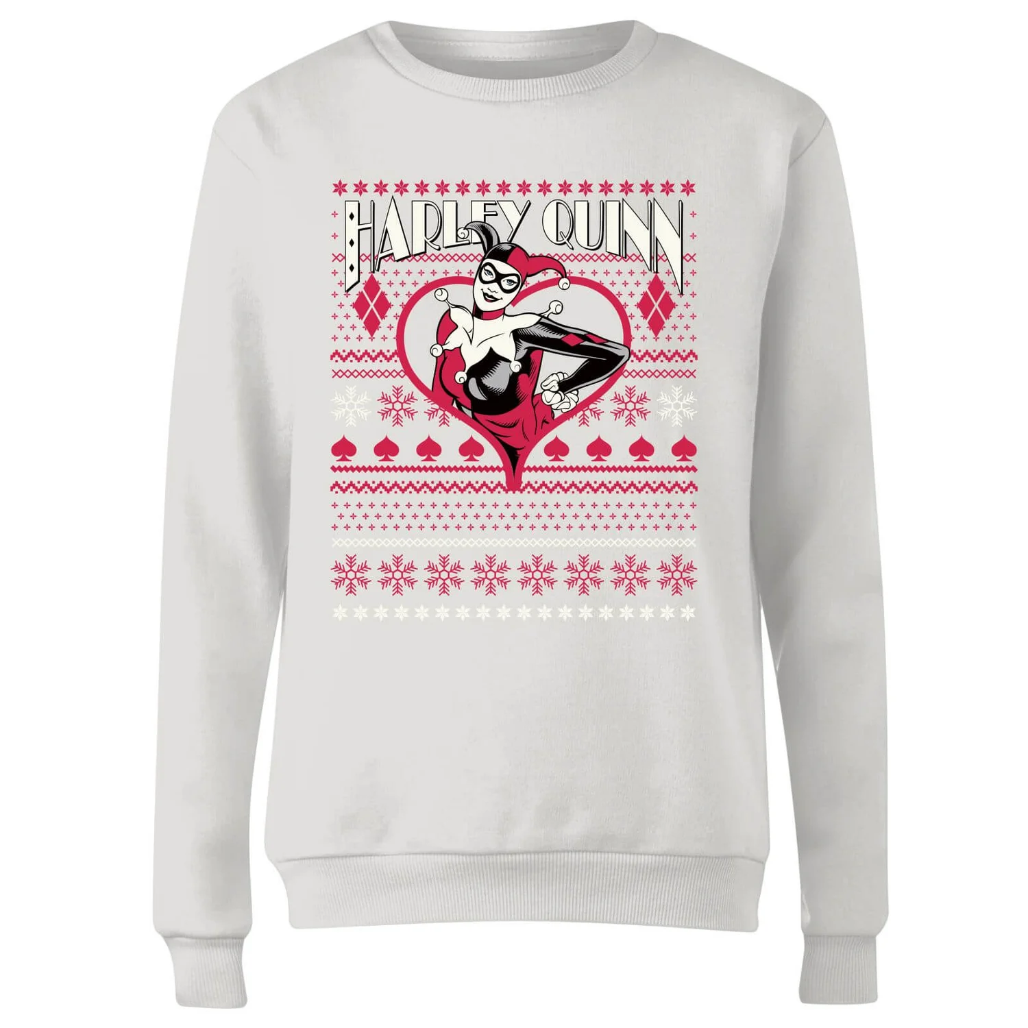 DC COMICS DC Harley Quinn Women's Christmas Jumper - White 6 DC COMICS DC Harley Quinn Women's Christmas Jumper - White - Image 4