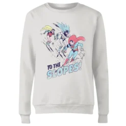 DC COMICS DC To The Slopes! Women's Christmas Jumper - White 9 DC COMICS DC To The Slopes! Women's Christmas Jumper - White -Cheap Christmas Franchises Store 11965742 1614627076169582