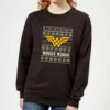 DC COMICS DC Wonder Woman Women's Christmas Jumper - Black
