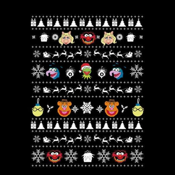 Disney Muppets Pattern Women's Christmas Jumper - Black 4 Disney Muppets Pattern Women's Christmas Jumper - Black - Image 2