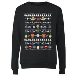 Disney Muppets Pattern Women's Christmas Jumper - Black 9 Disney Muppets Pattern Women's Christmas Jumper - Black -Cheap Christmas Franchises Store 11966013 1904627060677762