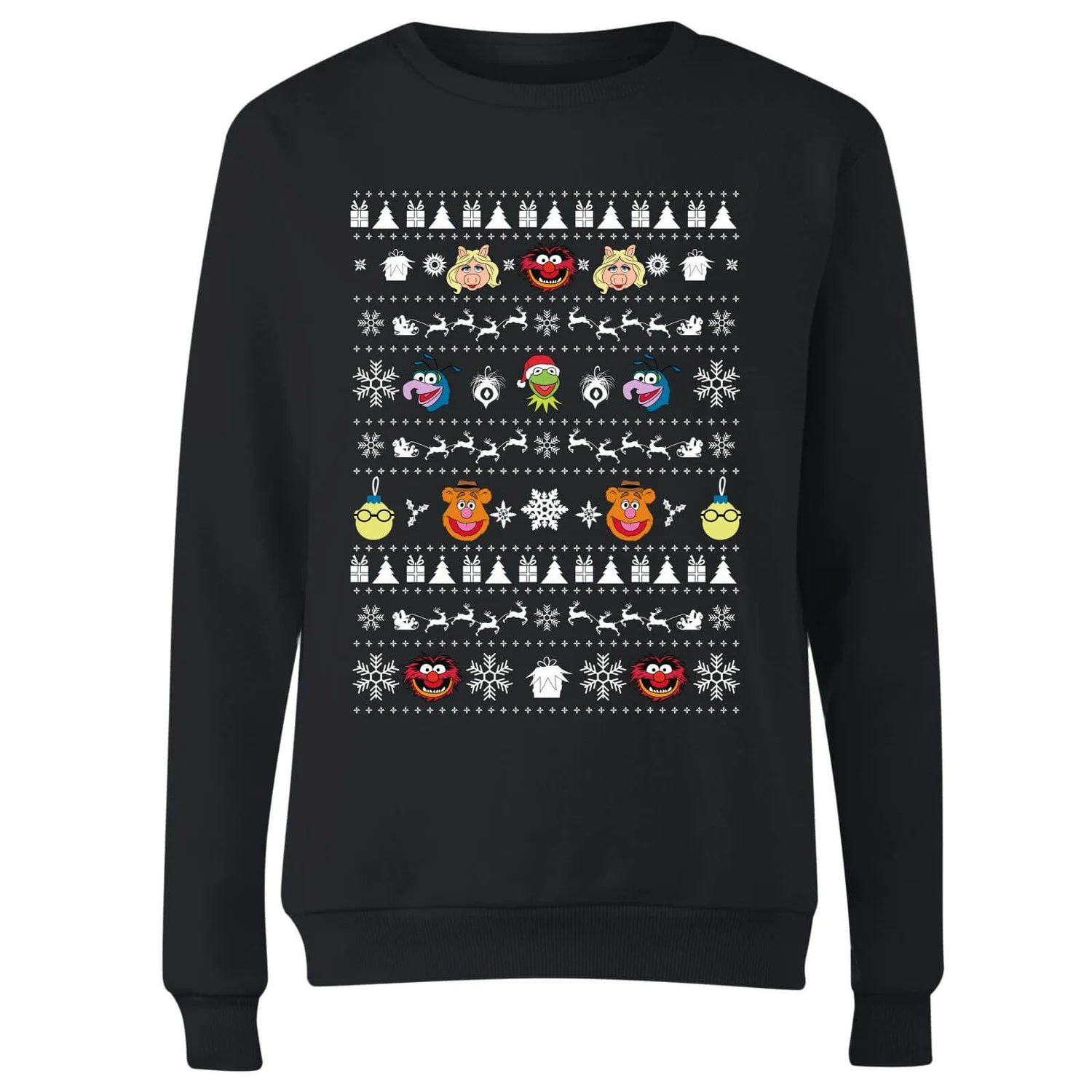 Disney Muppets Pattern Women's Christmas Jumper - Black 6 Disney Muppets Pattern Women's Christmas Jumper - Black - Image 4