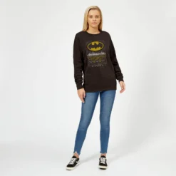 DC Comics Batman Seasons Greetings From Gotham Women's Christmas Sweatshirt - Black -Cheap Christmas Franchises Store 11966180 3004627065597465
