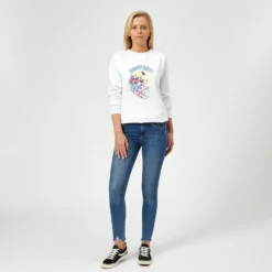 DC COMICS DC Snow Day! Women's Christmas Jumper - White -Cheap Christmas Franchises Store 11966190 1374627066154232