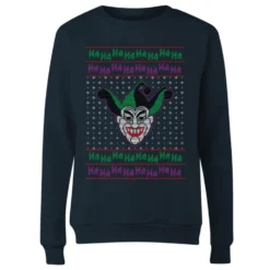 DC COMICS DC Joker Knit Women's Christmas Jumper - Navy -Cheap Christmas Franchises Store 11966380 4664627072310346