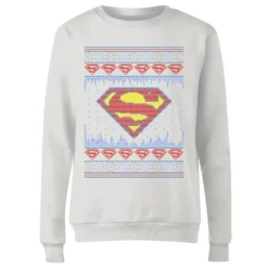 DC COMICS DC Supergirl Knit Women's Christmas Jumper - White -Cheap Christmas Franchises Store 11966474 6594627077025242
