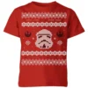 Star Wars Stormtrooper Knit Kids' Christmas T-Shirt - Red -Cheap Christmas Franchises Store 11966609 1724627106768643