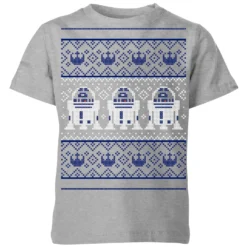 Star Wars R2-D2 Knit Kids' Christmas T-Shirt - Grey