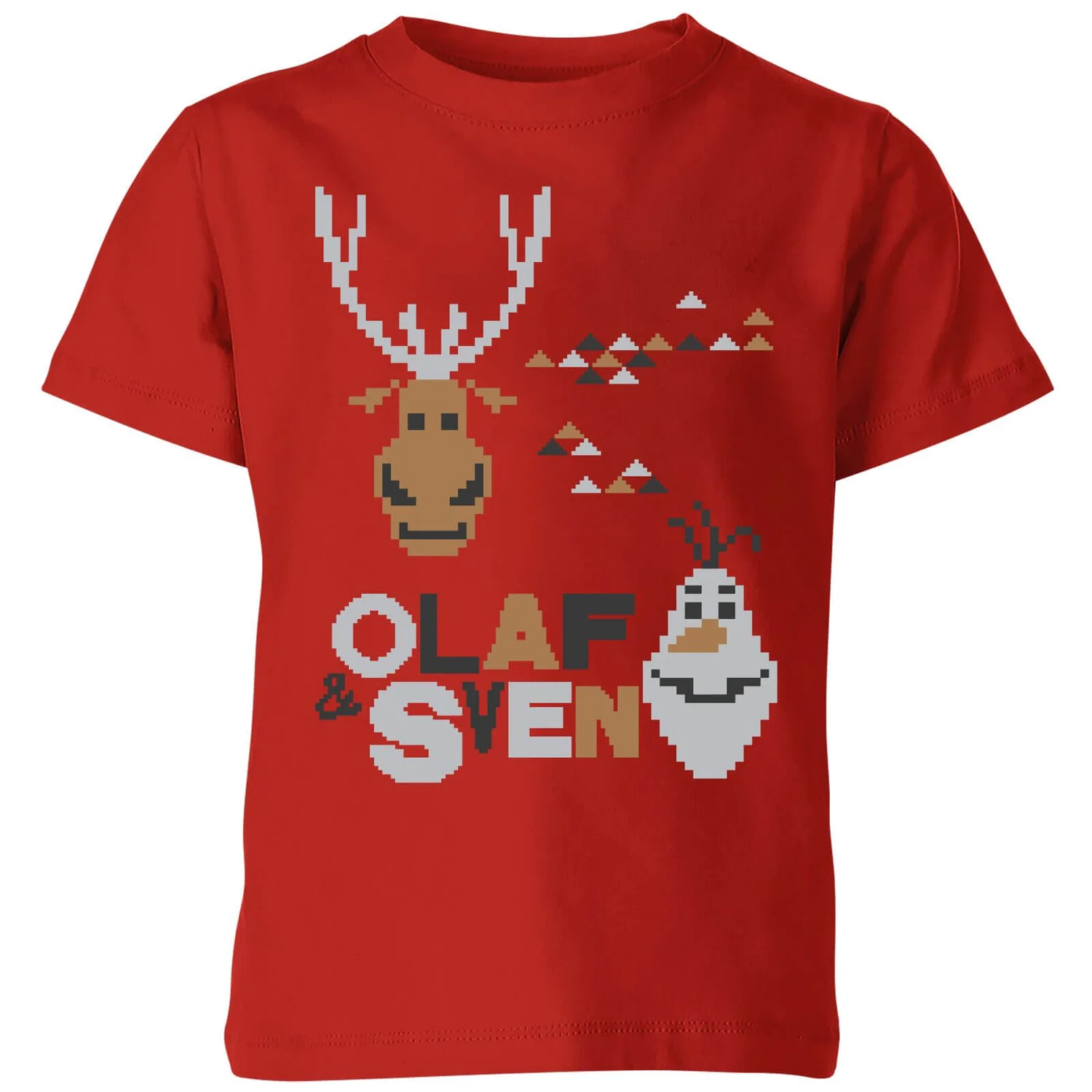 Disney Frozen Olaf And Sven Kids' Christmas T-Shirt - Red 3 Disney Frozen Olaf And Sven Kids' Christmas T-Shirt - Red