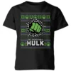 Marvel Hulk Punch Kids' Christmas T-Shirt - Black -Cheap Christmas Franchises Store 11966741 1154627109132091