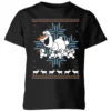 Disney Frozen Olaf And Snowmen Kids' Christmas T-Shirt - Black