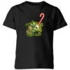 Star Wars Candy Cane Yoda Kids' Christmas T-Shirt - Black