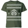 Star Wars Stormtrooper Knit Kids' Christmas T-Shirt - Forest Green -Cheap Christmas Franchises Store 11967419 9914627105374546