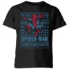 Marvel Spider-Man Kids' Christmas T-Shirt - Black -Cheap Christmas Franchises Store 11967551 1594627107287103