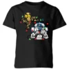 Star Wars Tangled Fairy Lights Droids Kids' Christmas T-Shirt - Black -Cheap Christmas Franchises Store 11967611 5524627108154541