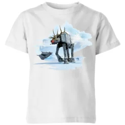 Star Wars AT-AT Reindeer Kids' Christmas T-Shirt - White