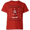 Disney Mickey Scarf Kids' Christmas T-Shirt - Red -Cheap Christmas Franchises Store 11967653 3184627108557843