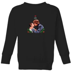 Star Wars Mistletoe Kiss Kids' Christmas Jumper - Black