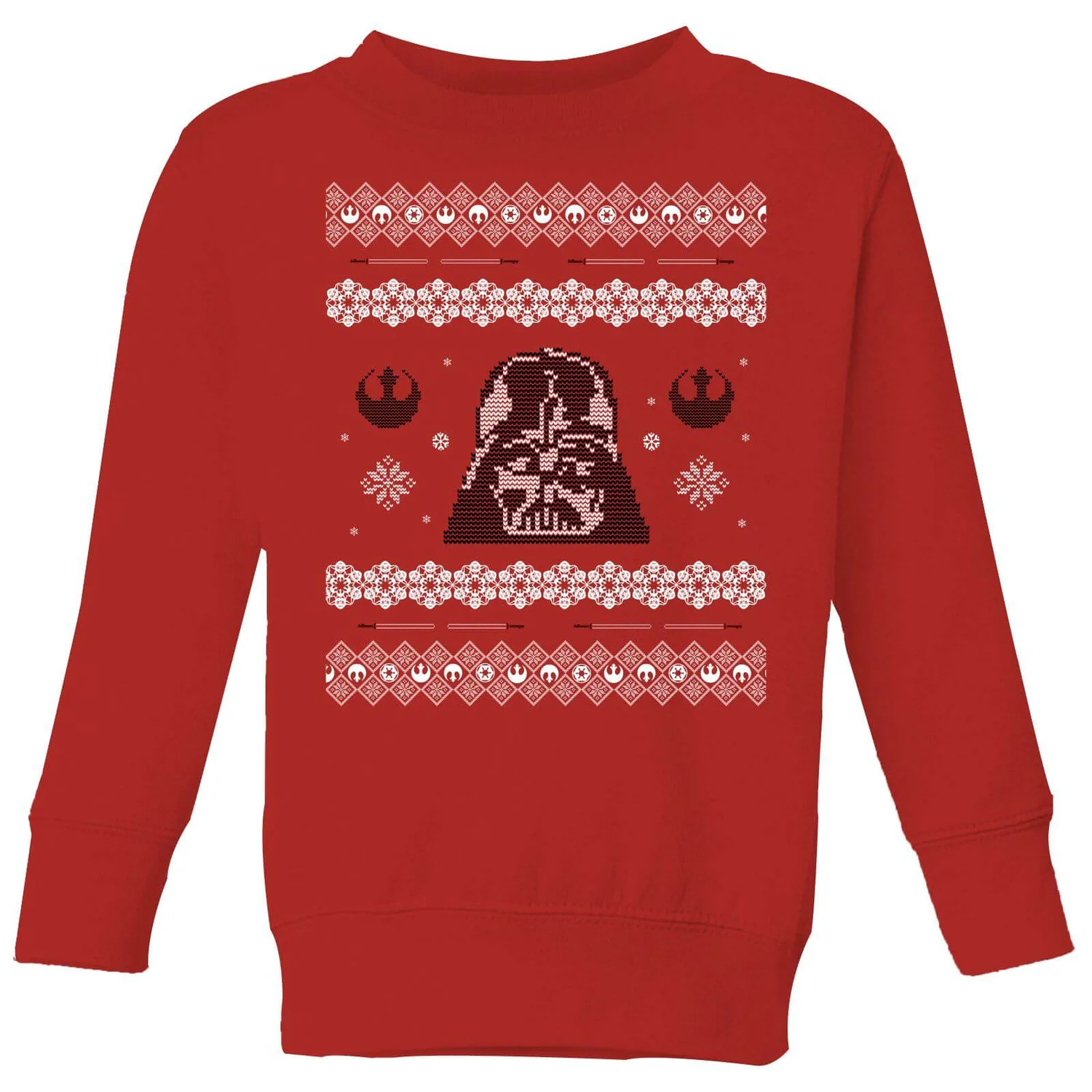 Star Wars Darth Vader Knit Kids' Christmas Jumper - Red 3 Star Wars Darth Vader Knit Kids' Christmas Jumper - Red