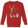 Disney Frozen Olaf And Sven Kids' Christmas Sweatshirt - Red -Cheap Christmas Franchises Store 11967997 1164627115220579