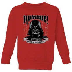 Star Wars Darth Vader Humbug Kids' Christmas Jumper - Red
