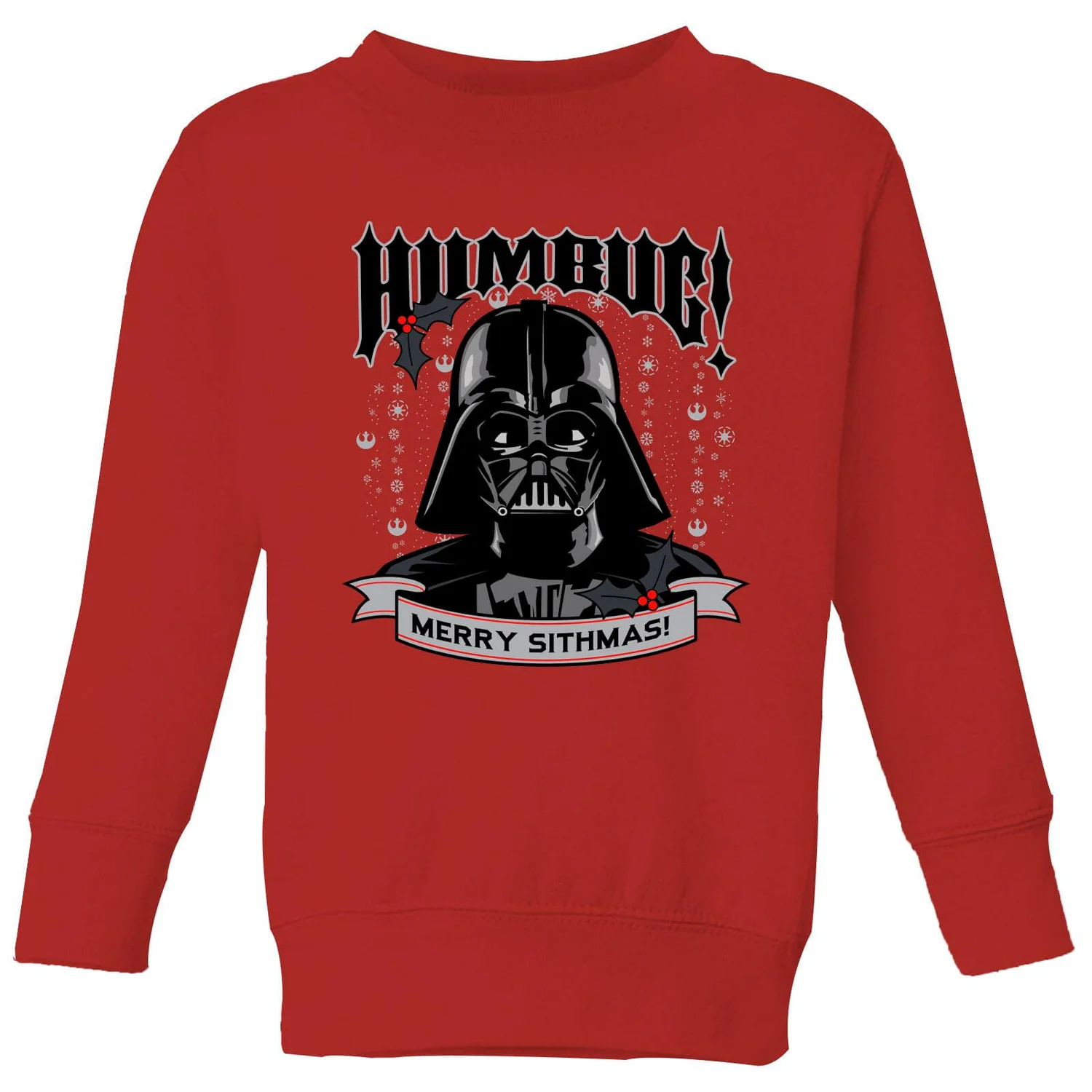 Star Wars Darth Vader Humbug Kids' Christmas Jumper - Red 3 Star Wars Darth Vader Humbug Kids' Christmas Jumper - Red