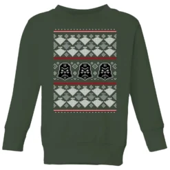 Star Wars Imperial Darth Vader Kids' Christmas Jumper - Forest Green