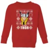 Marvel Thor Face Kids' Christmas Jumper - Red 1 Marvel Thor Face Kids' Christmas Jumper - Red -Cheap Christmas Franchises Store 11968309 1574627107444534