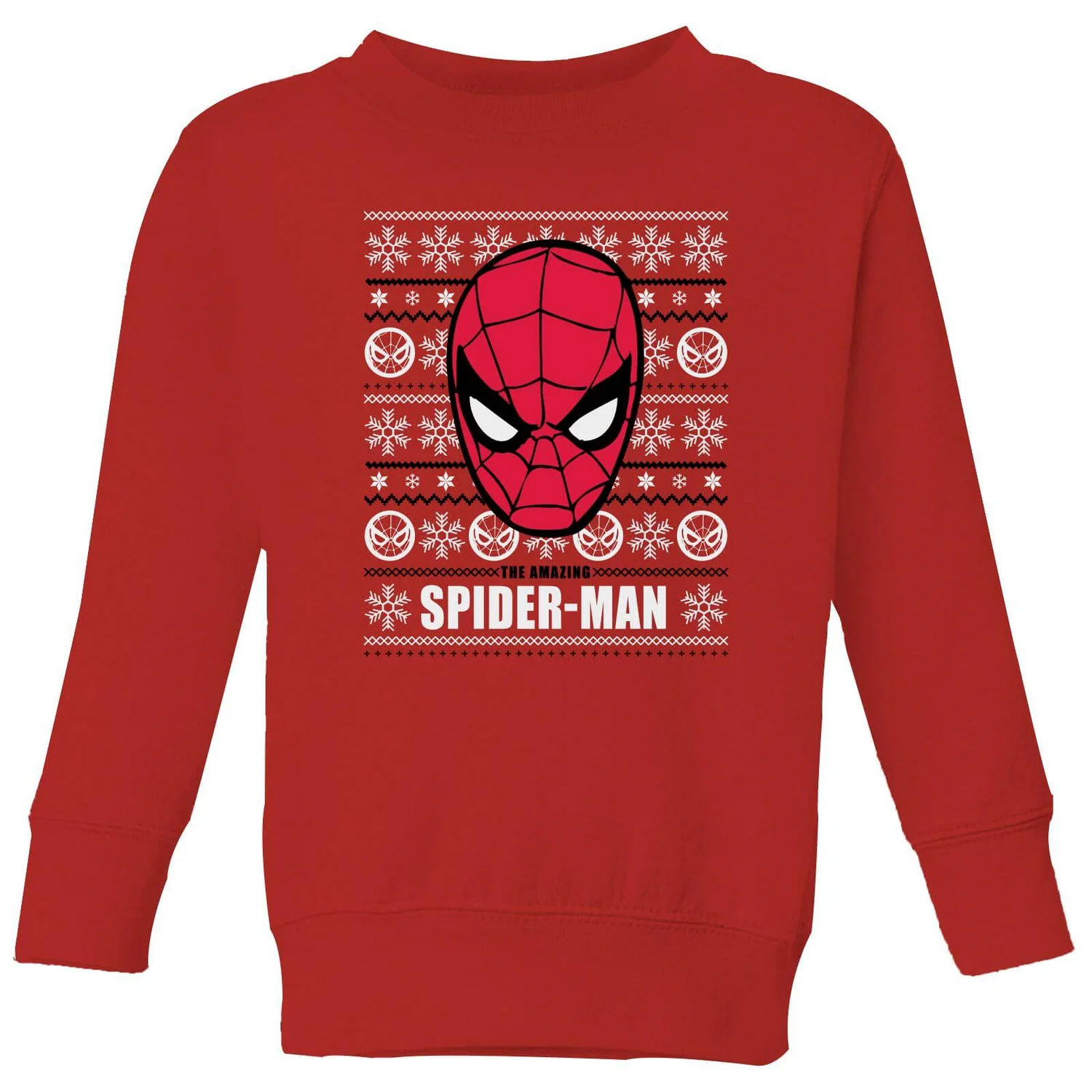 Marvel Spider-Man Kids' Christmas Jumper - Red 3 Marvel Spider-Man Kids' Christmas Jumper - Red