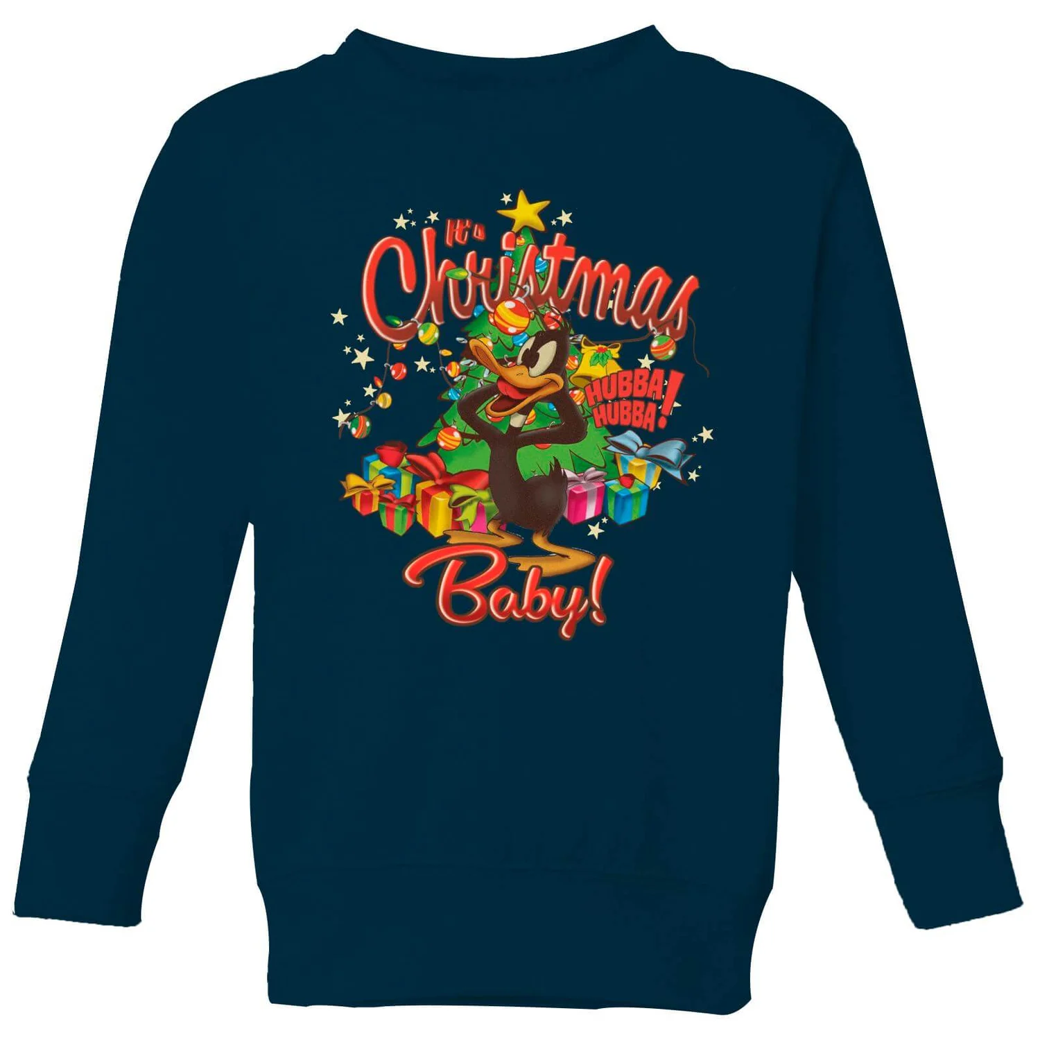 Looney Tunes Its Christmas Baby Kids' Christmas Jumper - Navy 3 Looney Tunes Its Christmas Baby Kids' Christmas Jumper - Navy