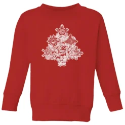 Marvel Shields Snowflakes Kids' Christmas Jumper - Red