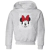 Disney Minnie Face Kids' Christmas Hoodie - Grey