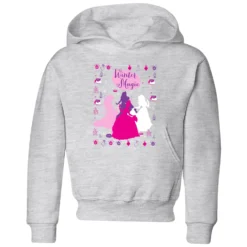 Disney Princess Silhouettes Kids' Christmas Hoodie - Grey